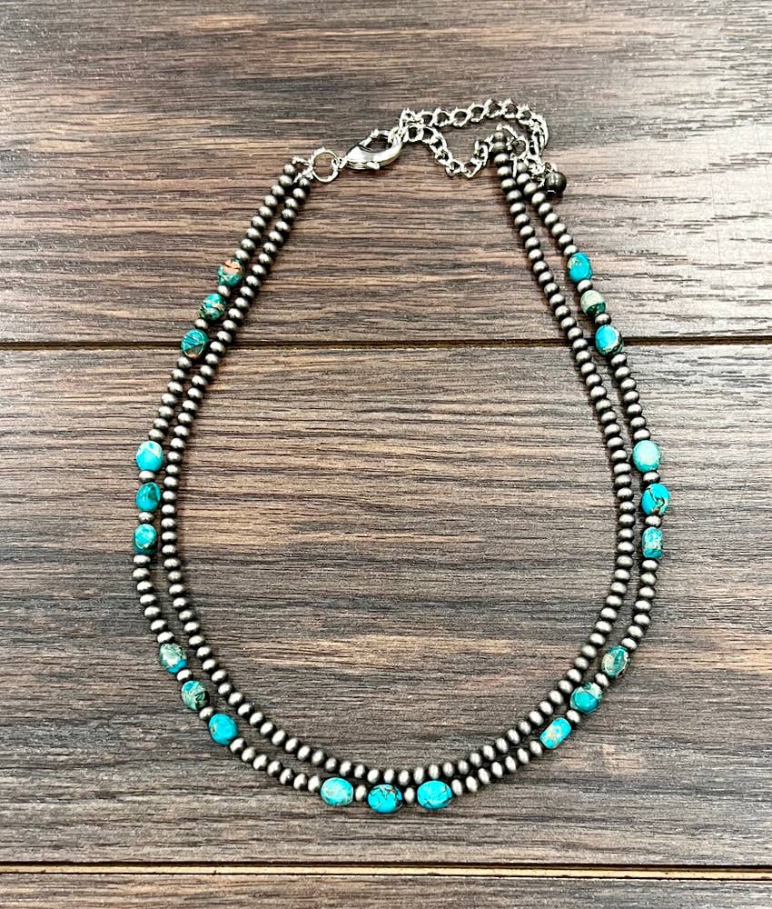 Navajo Oval Gemstone Necklace