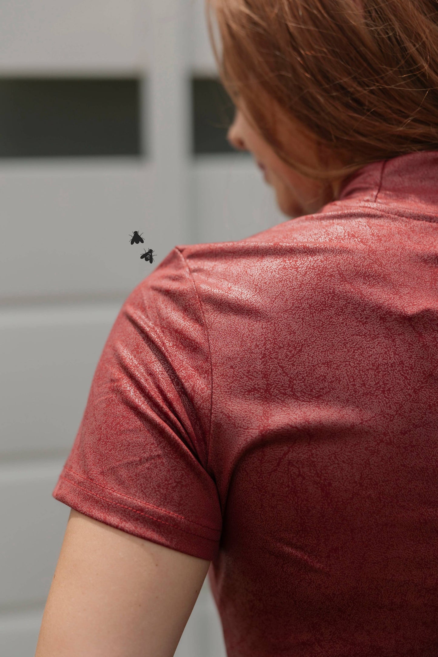 Women's 2FlyCo Leather Feelz Top - Burgundy