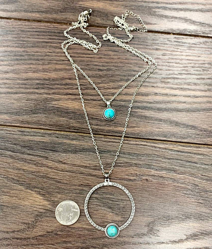 Boho Concho Turquoise Necklace