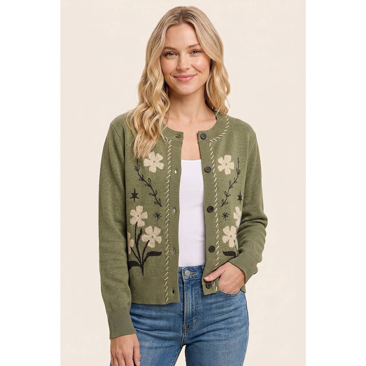 Women's Floral Printed Cardigan