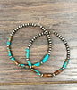 Cylindrical Gemstone Hoop Earrings
