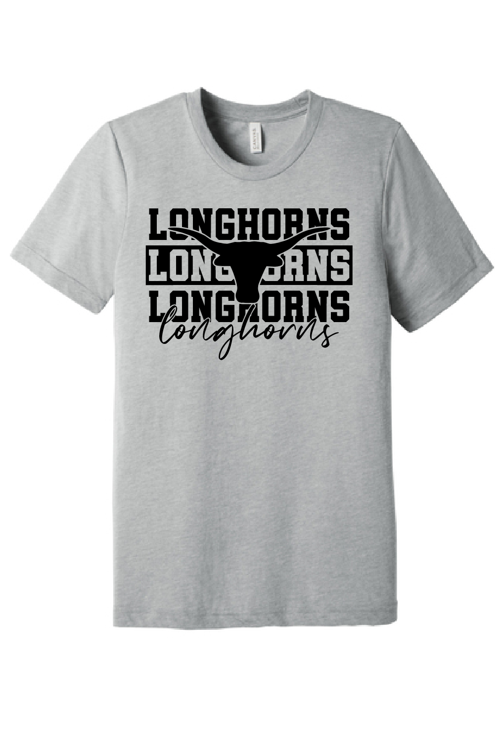 Faith 3 Longhorns Fanfare-Medium Grey