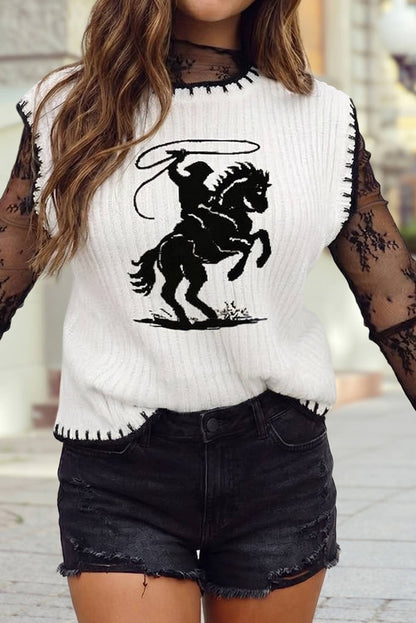 Women's Rodeo Cowboy Sweater Vest
