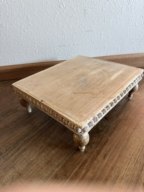Square Wood Cake Stand