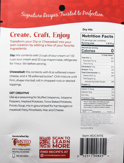 Jalapeno Cheddar Dip or Cheeseball Mix