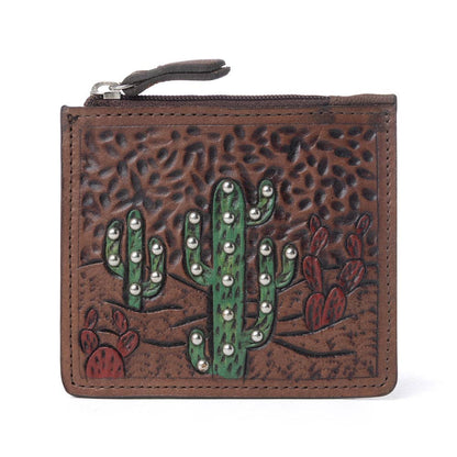 Hand Tooled Leather Credit Card Holder