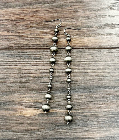 Long Navajo Bead Earrings