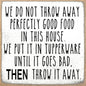 'Tupperware' Sign