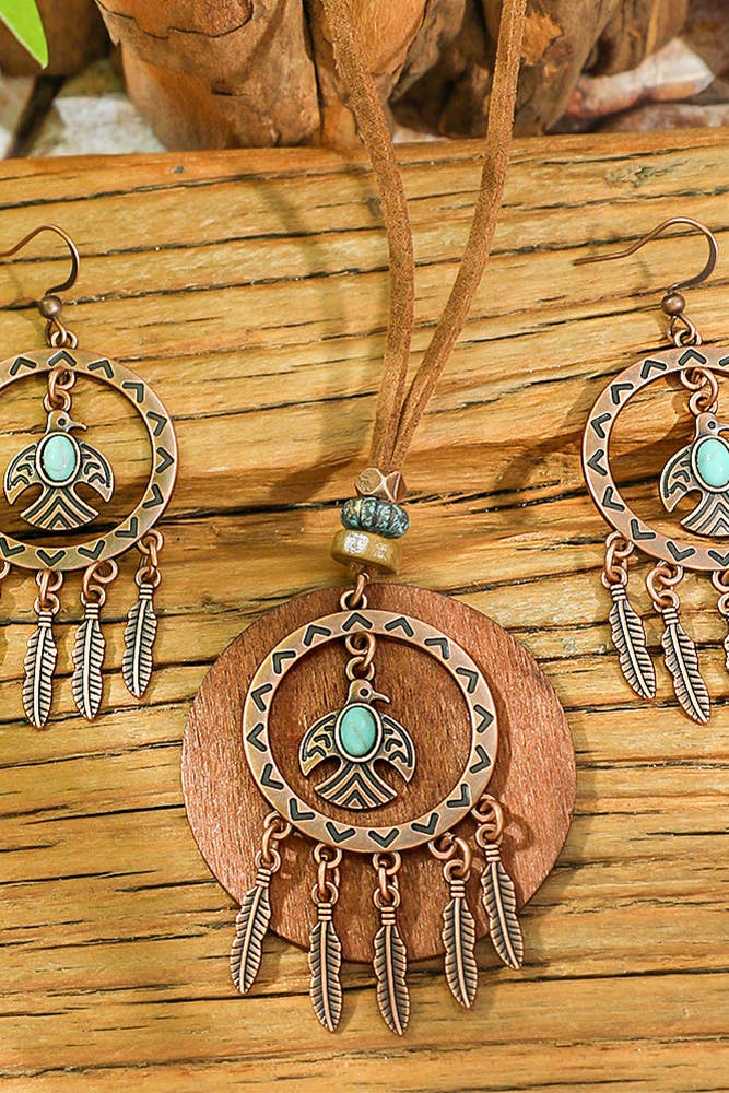 Western Classic Earrings and Necklace Set