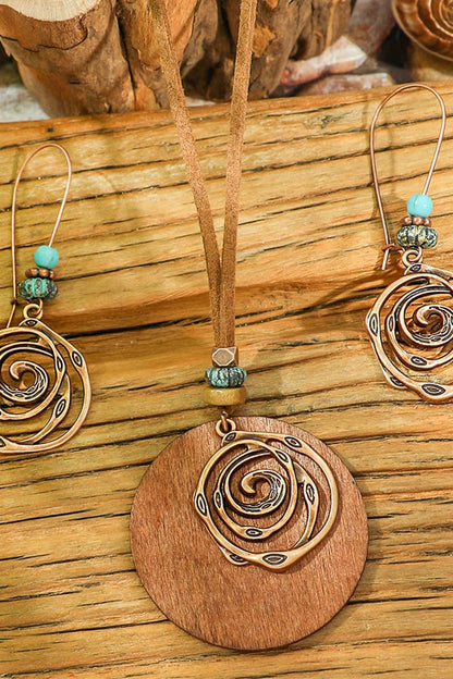 Western Classic Earrings and Necklace Set