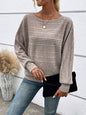 Women's Lightweight Ribbed Knit Sweater - Khaki