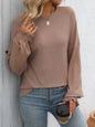 Women’s Ribbed Knit Crewneck - Khaki