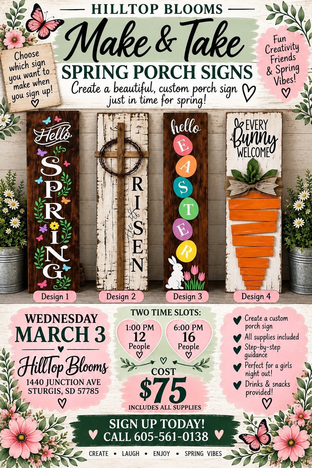 Make & Take @ HillTop Blooms in Sturgis, SD