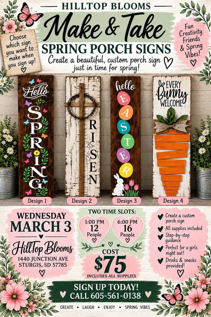 Make & Take @ HillTop Blooms in Sturgis, SD