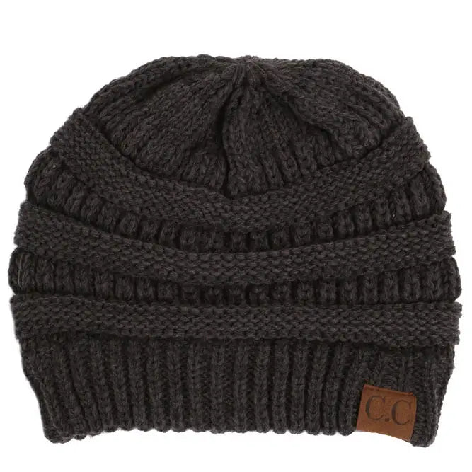 C.C. Two Tone Color Knit Beanie