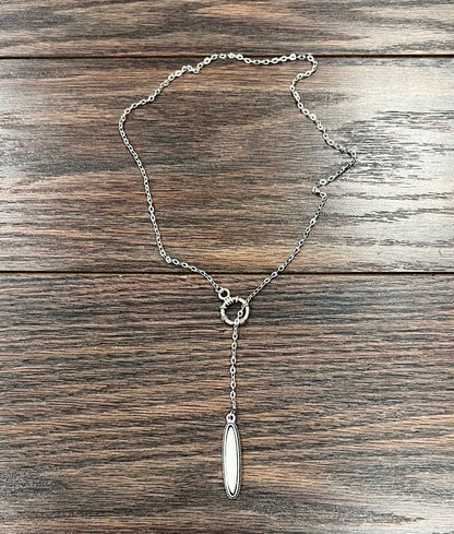 Lariat White Turquoise Necklace
