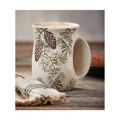 Pine Cone Handwarmer Mug Multi Stoneware Christmas