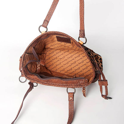 Leopard Hair-On Genuine Leather Women Tote