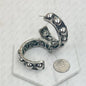 Silver Metal Circle Earrings