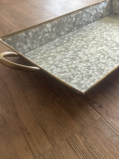 Rectangular Galvanized Serving Tray