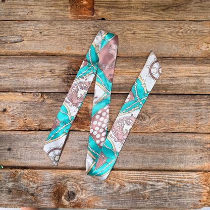 Turquoise Skinny Mini Wild Rag Scarf