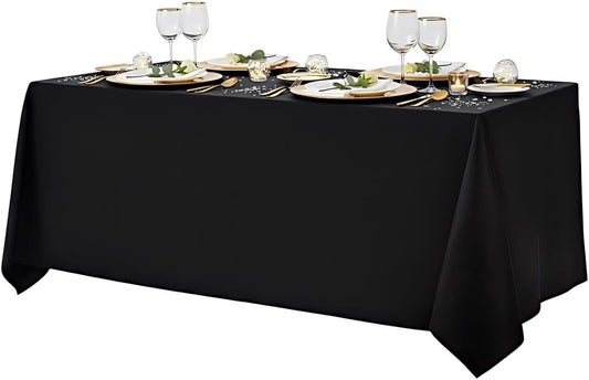 Black Tablecloth for Rectangle Tables