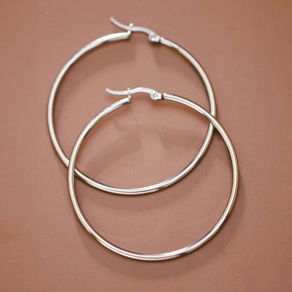 Stainless Steel Hoop Earrings