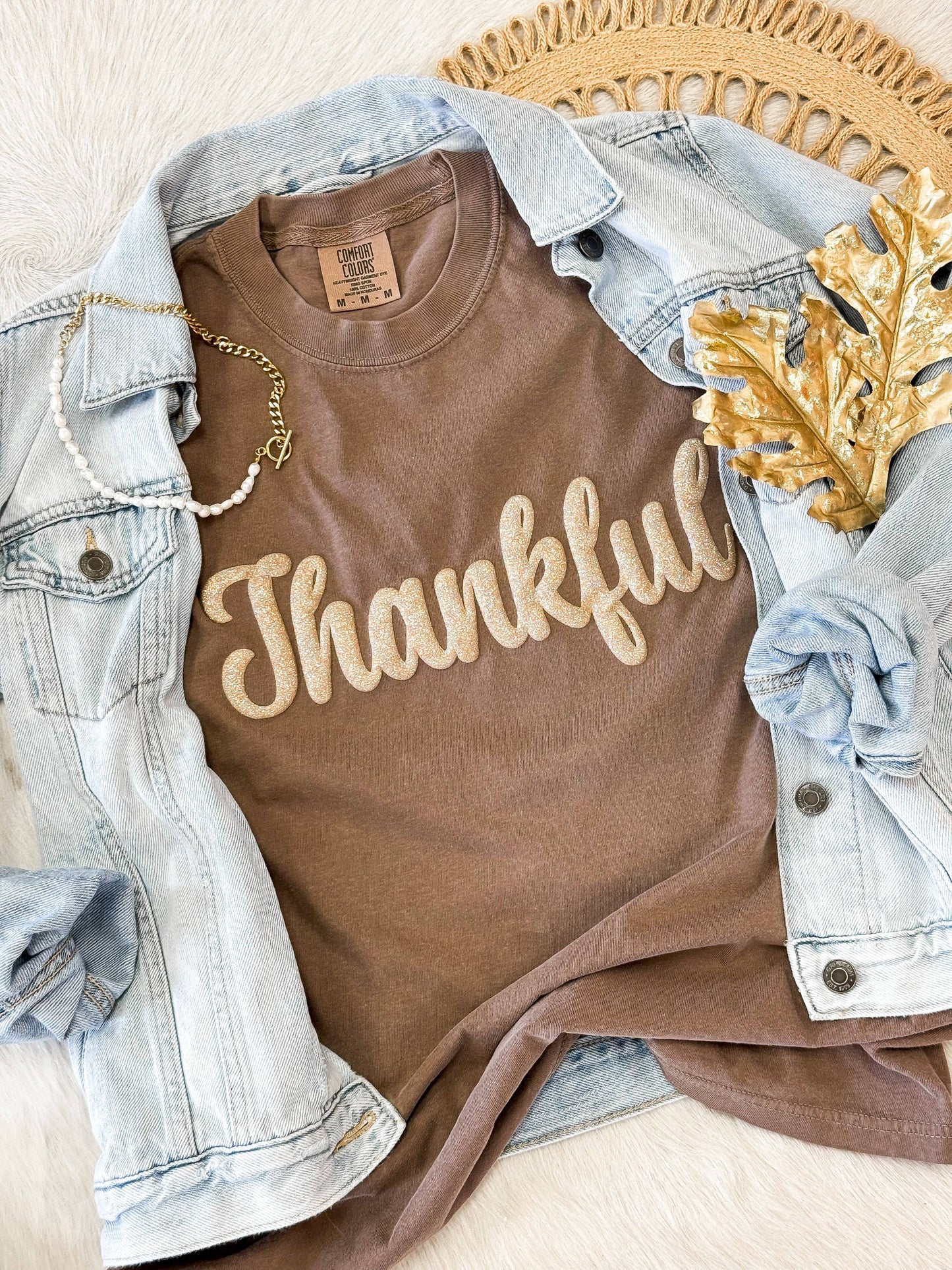 Women's 'Thankful' Puff Tee