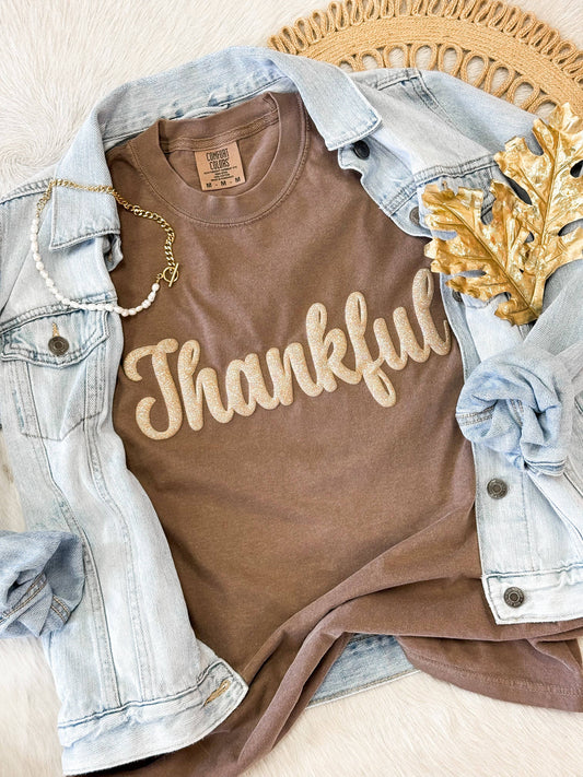 Women's 'Thankful' Puff Tee