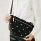 Westlyn Chic Gold Studded Bum Bag - Black