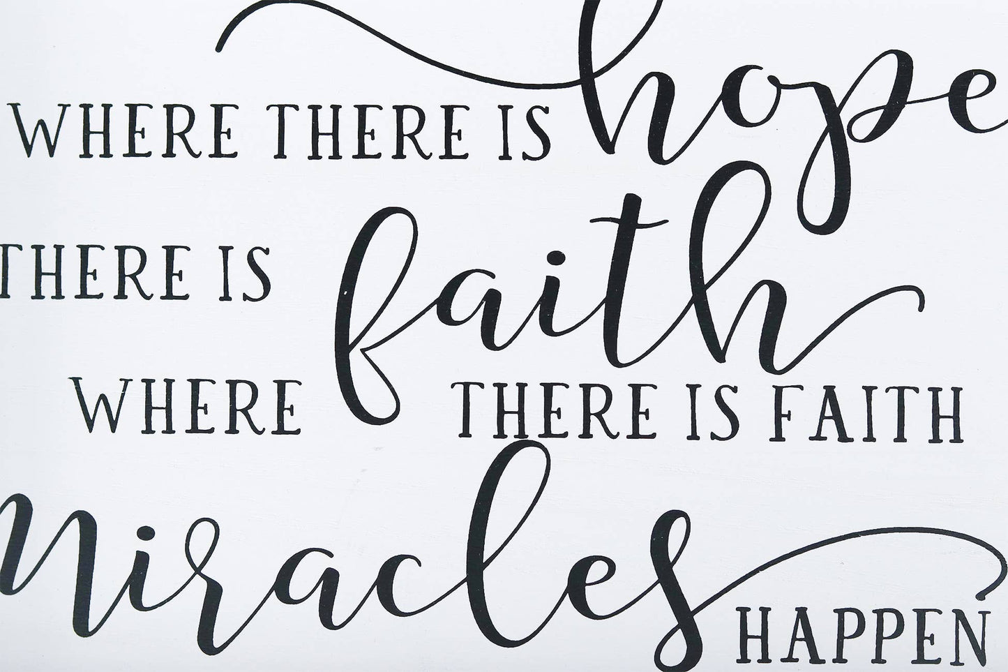 White Washed Wood Inspirational Hope and Faith Wall Decor