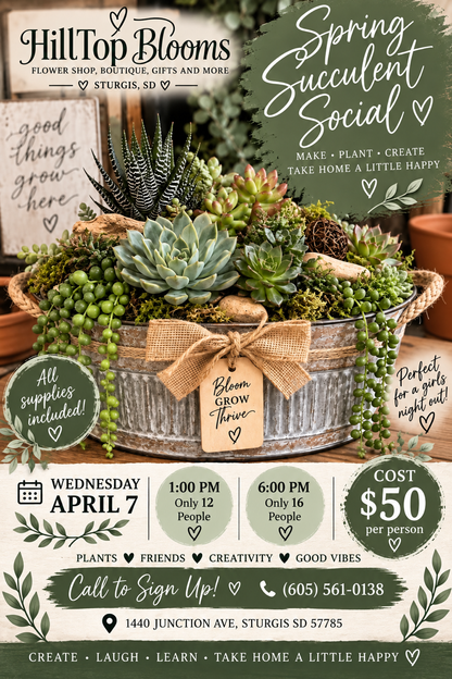 Make & Take @ HillTop Blooms in Sturgis, SD