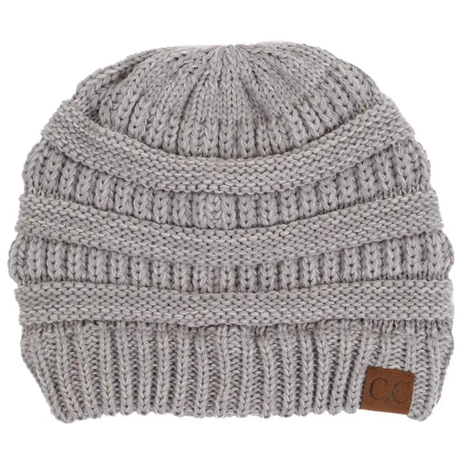 C.C. Two Tone Color Knit Beanie