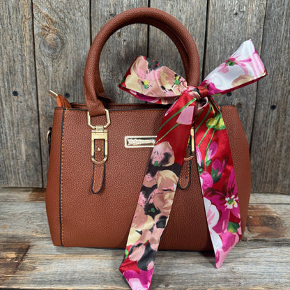 Red and Pink Skinny Mini Wild Rag Scarf