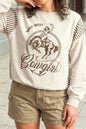 Women's Patchwork Striped Shift Sweatshirt
