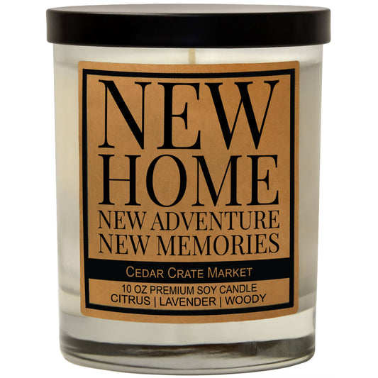 'New Home New Adventures New Memories' Candle