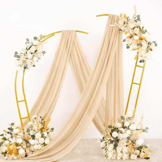 Champagne Sheer Chiffon Curtain Drapes