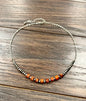 Orange Rondelle Gemstone Necklace