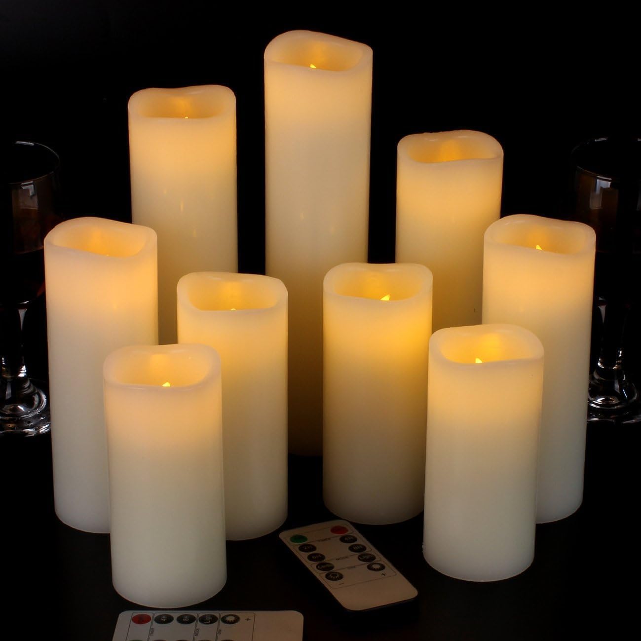 Flameless Candles Battery Operated Candles Real Wax Pillar LED Candles