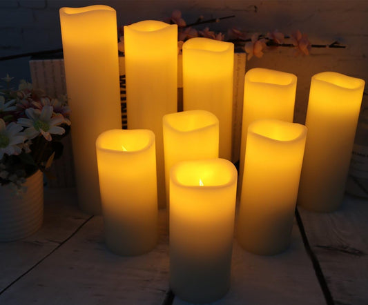 Flameless Candles Battery Operated Candles Real Wax Pillar LED Candles