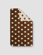 Linen Brown Polka Dots
