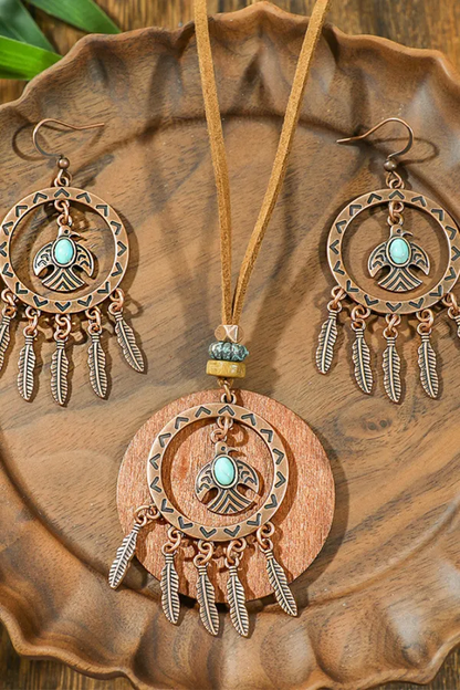 Western Classic Earrings and Necklace Set