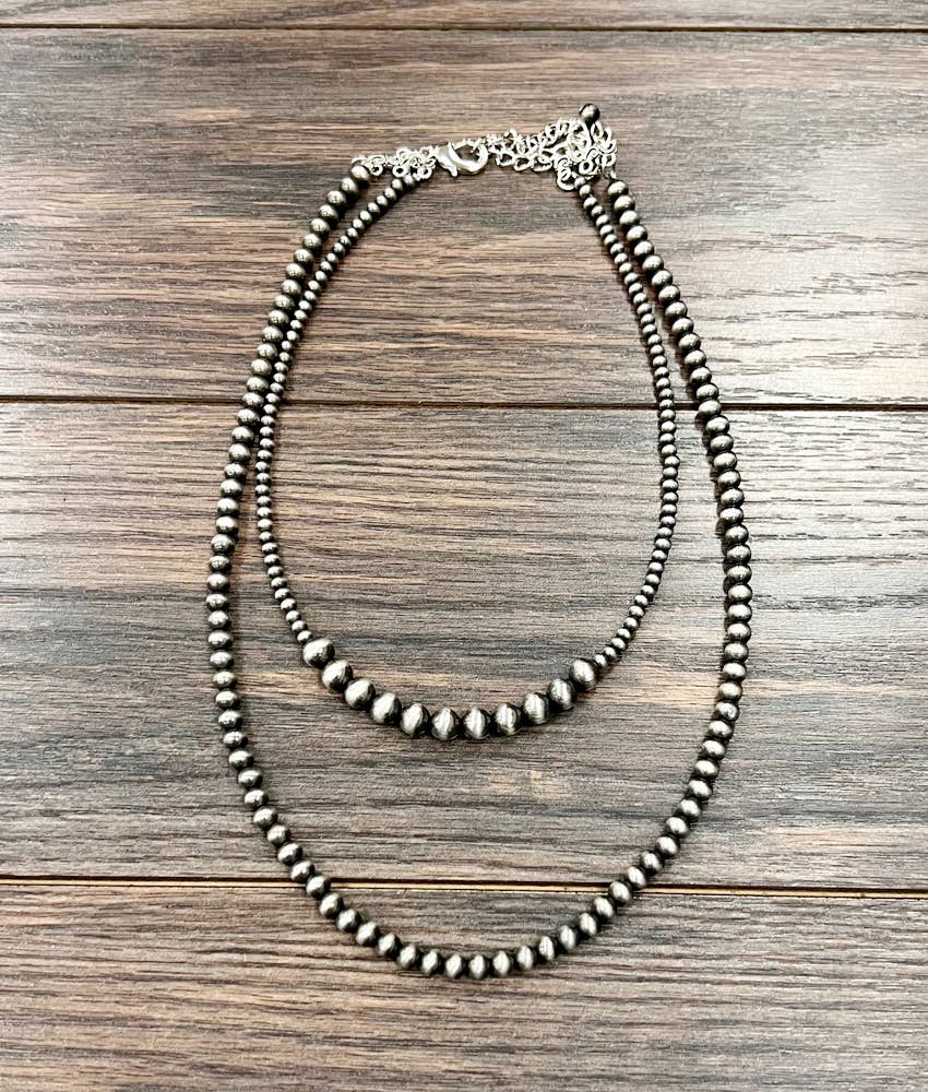 Western Bead 2-strand Necklace