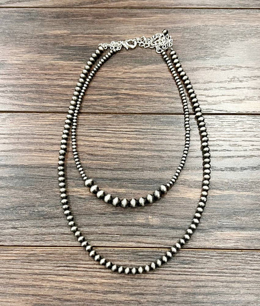 Western Bead 2-strand Necklace