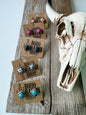 Western Mini Stone Stud Earrings