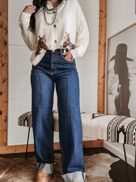 Women's Casual Stretch Straight Leg Jeans