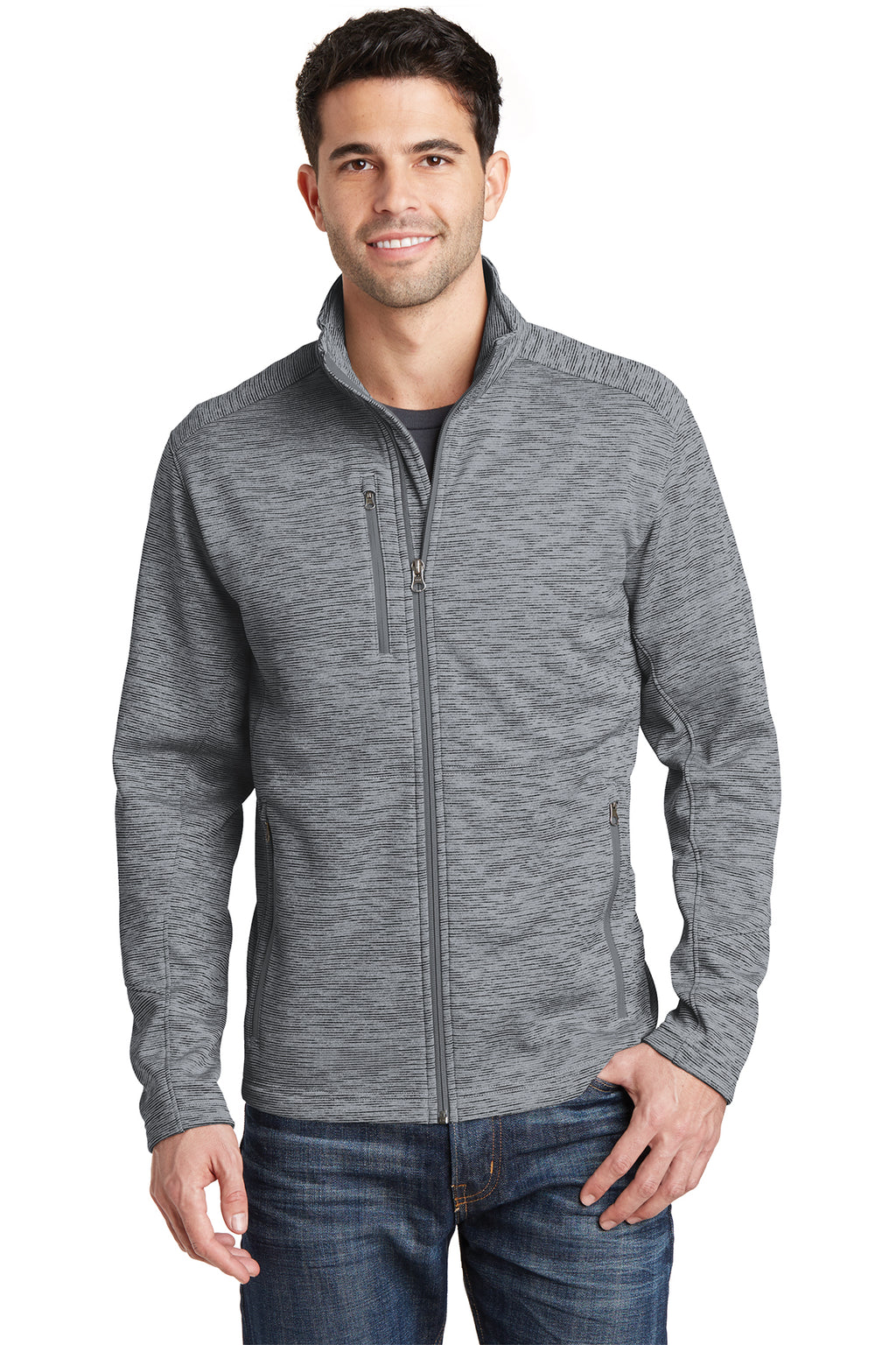 Men's Port Authority® Digi Stripe Fleece Jacket