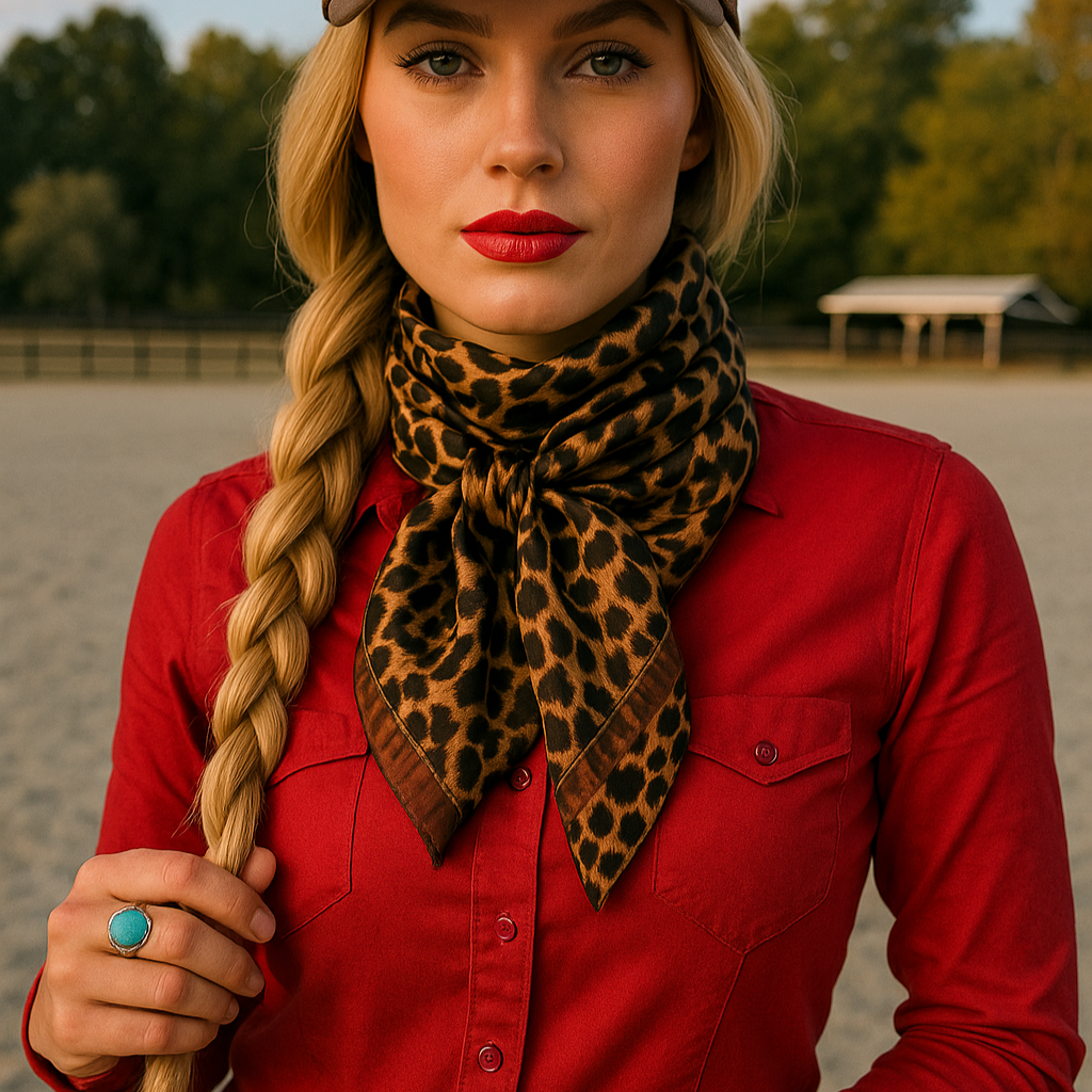 Brown Leopard Wild Rag