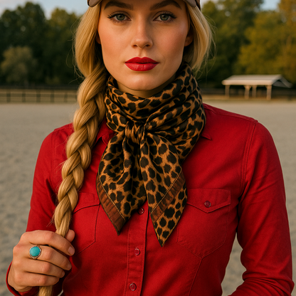Brown Leopard Wild Rag