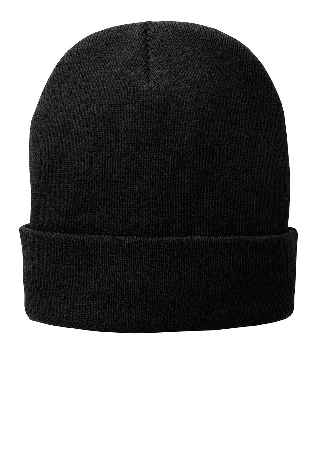 Port & Company® Fleece-Lined Black Knit Cap